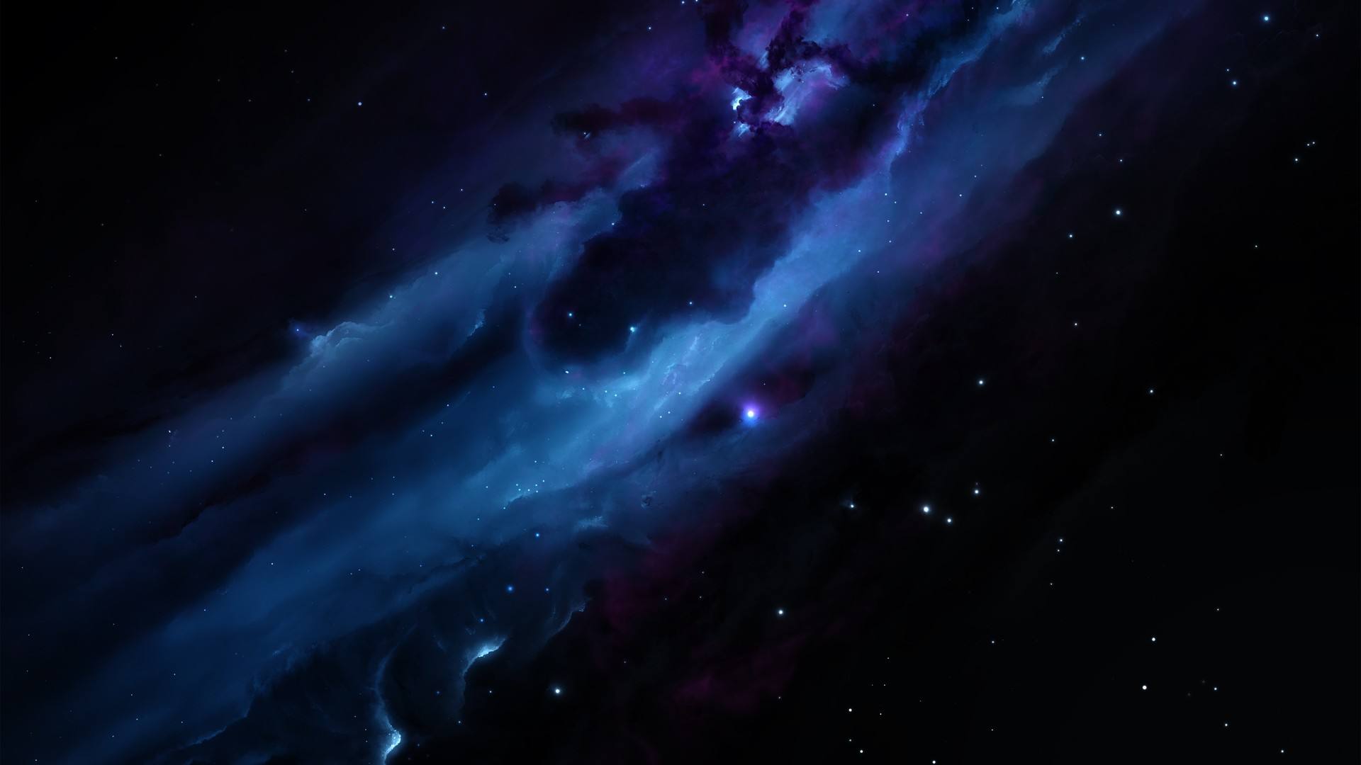 星空 科技 星云 太空 空间 艺术 AI艺术 蓝色 电脑壁纸 4K壁纸