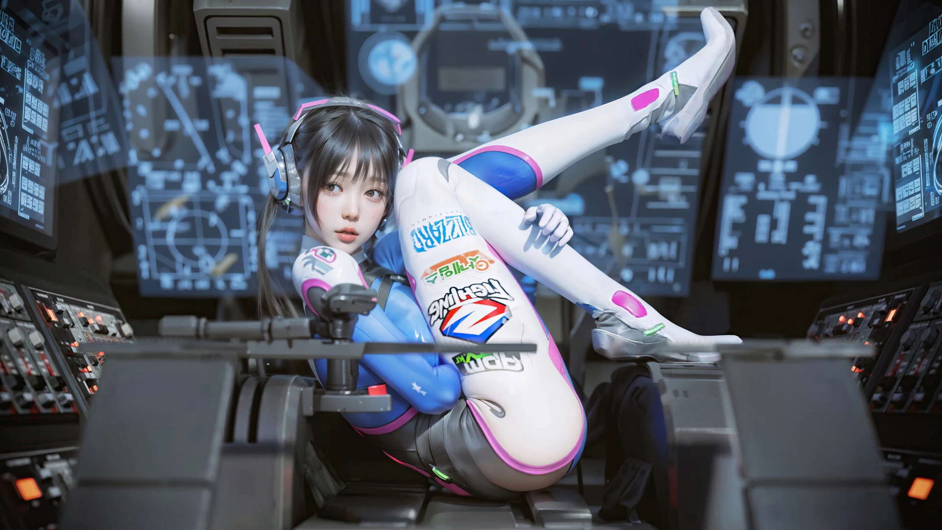 守望先锋 D.Va 同人 机械 屏幕 机仓