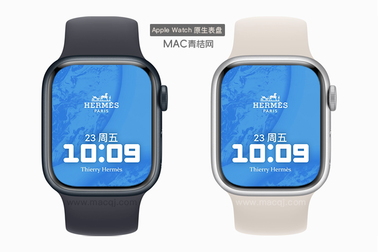 爱马仕地球蓝色表盘 Apple Watch景深原生人像表盘