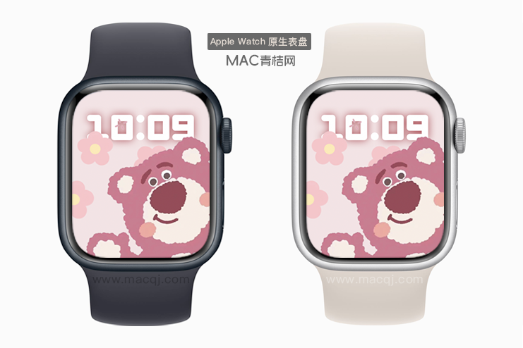 卡通草莓熊 Apple Watch景深原生人像表盘