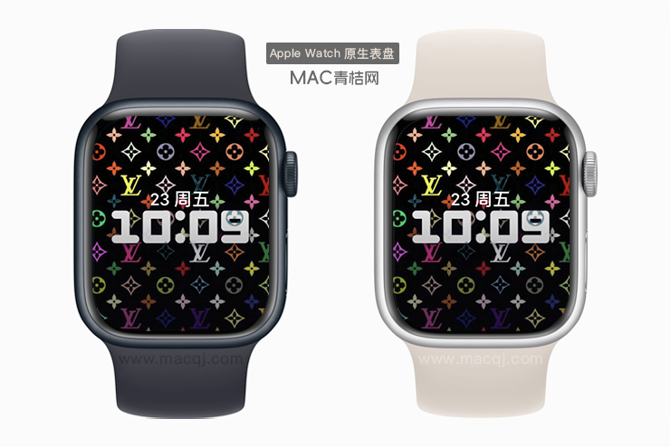 LV彩色满屏标志 Apple Watch景深原生人像表盘