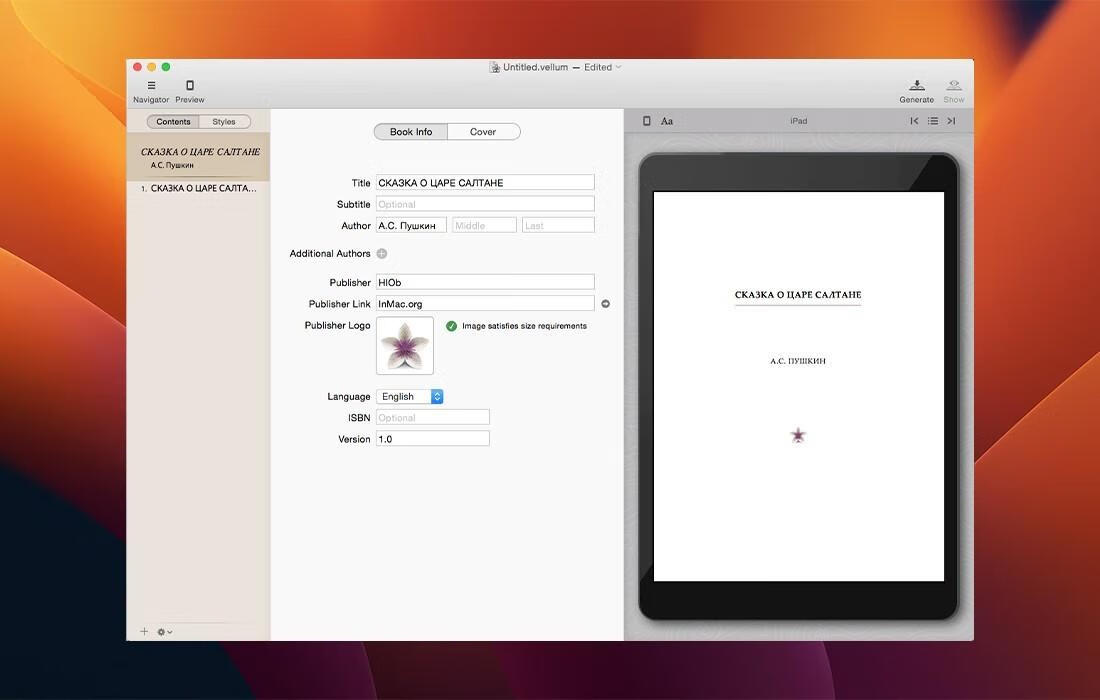 Vellum for Mac v3.5.3英文激活版 电子书生成工具-1