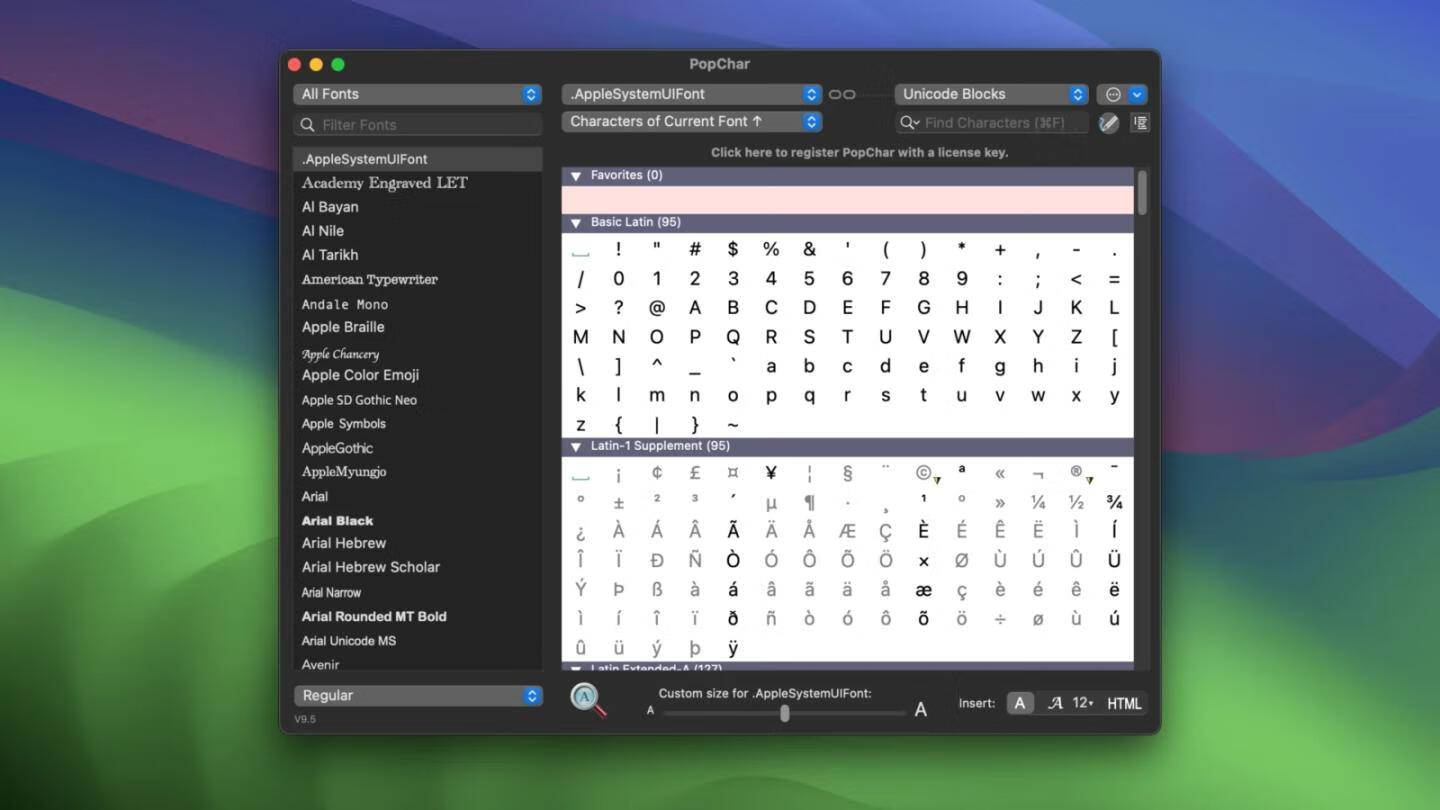 PopChar for Mac v9.5注册激活版 Mac特殊字符输入工具-3