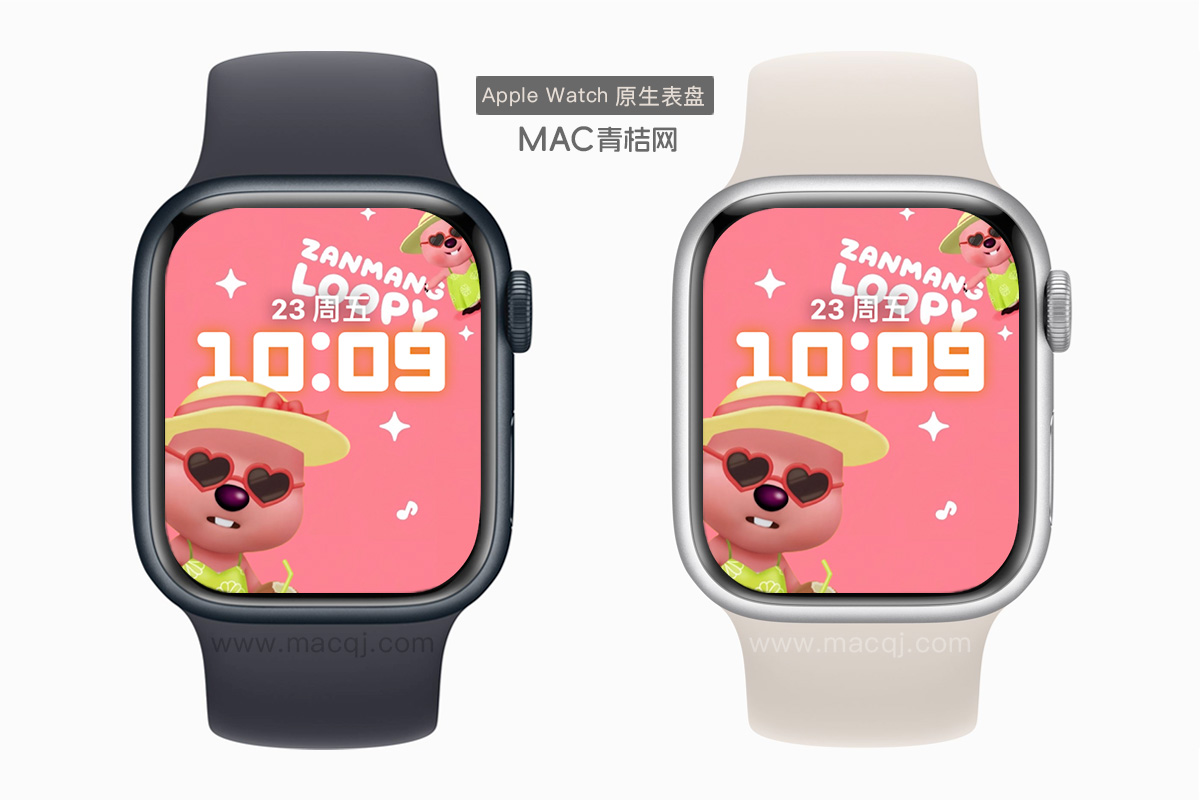 粉色小海狸loopy露比2 Watch景深原生人像表盘.watchface