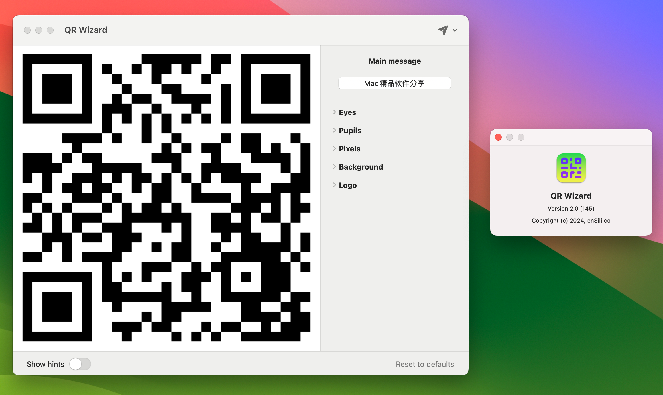 QR Wizard for Mac v2.0 二维码生成器 激活版-1