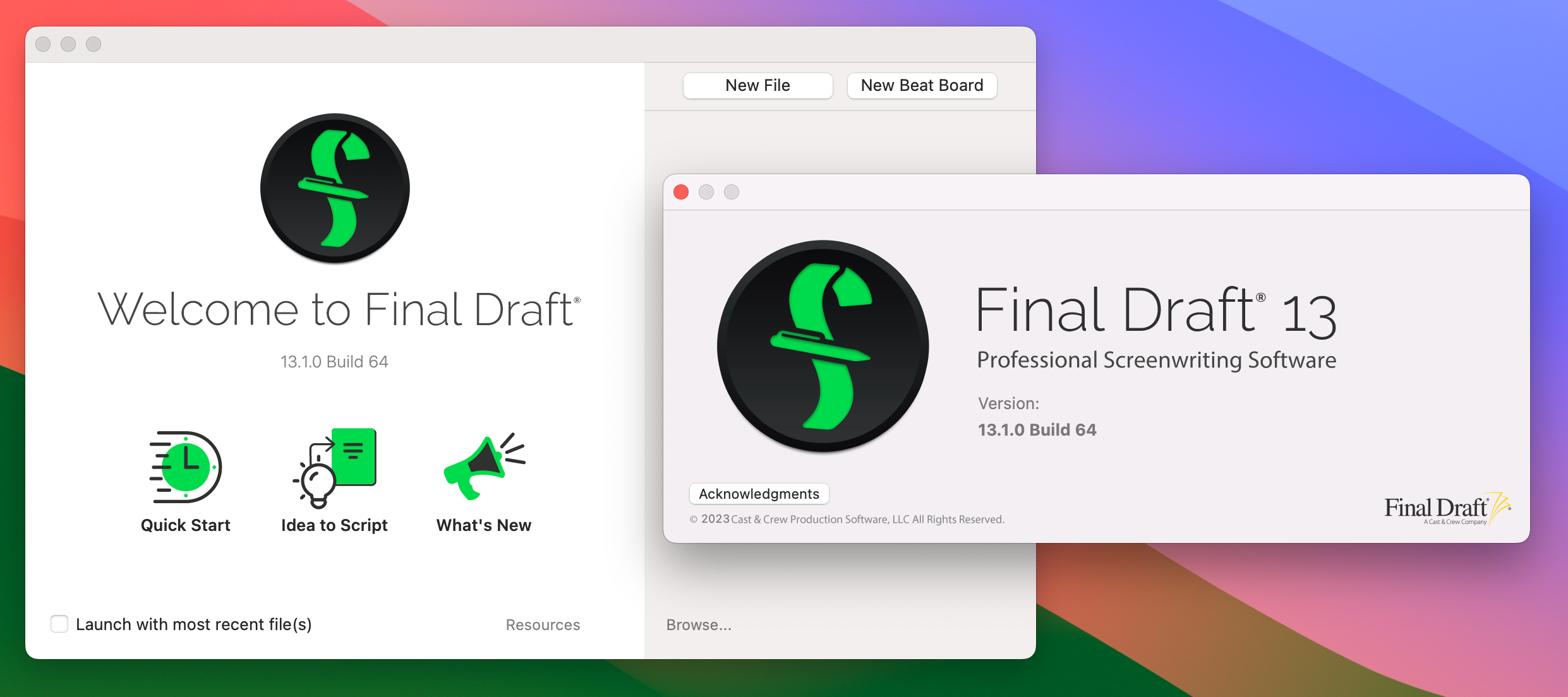 Final Draft 13 for Mac v13.1.0 专业剧本编辑器 激活版-1