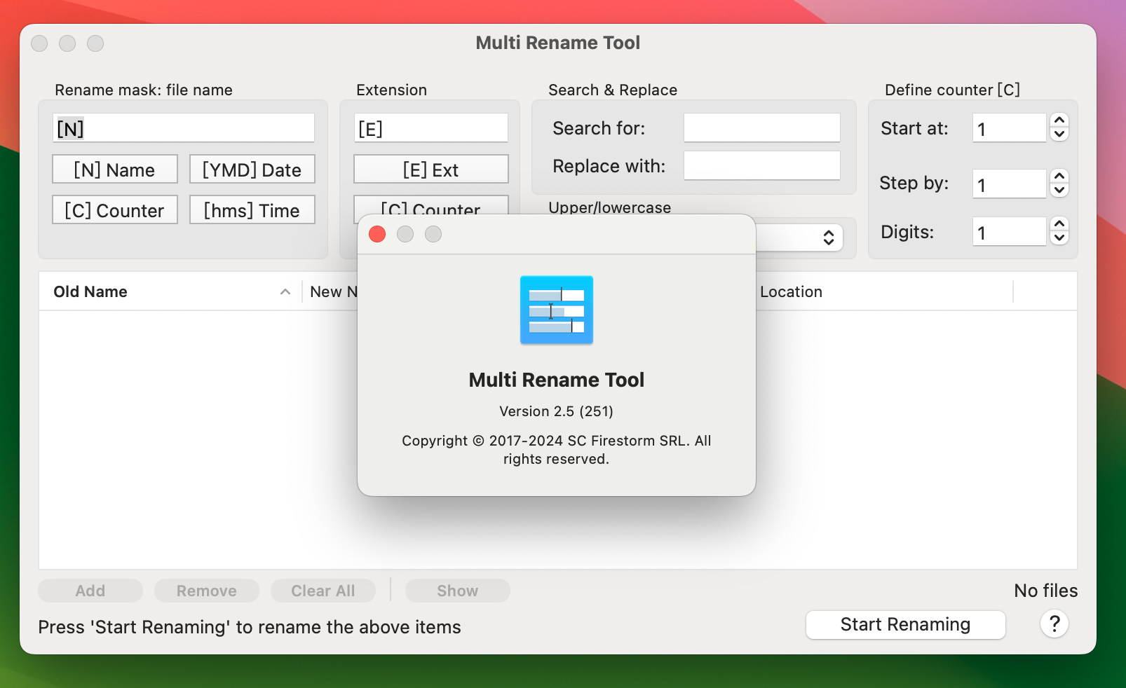 Multi Rename Tool for Mac v2.5 批量重命名工具 激活版-1