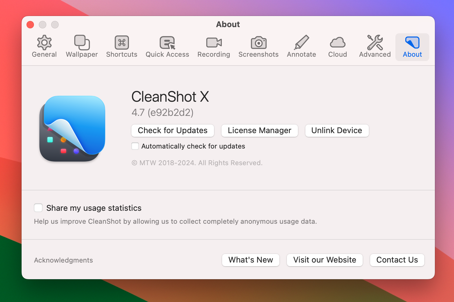 CleanShot X for Mac v4.7.0 录屏截图标注工具 激活版-1