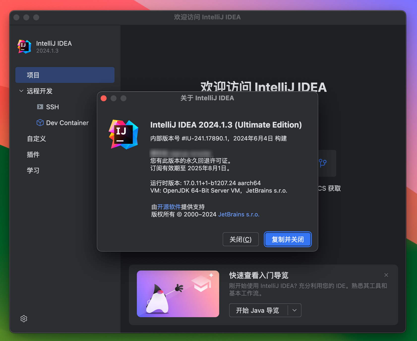 IntelliJ IDEA 2024 for Mac v2024.1.3 汉化激活版 Java开发工具IJ (intel/M1均可)-1