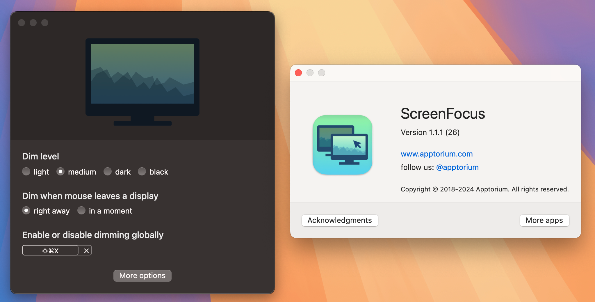 ScreenFocus for Mac v1.1.1 多显示器控制工具 激活版-1