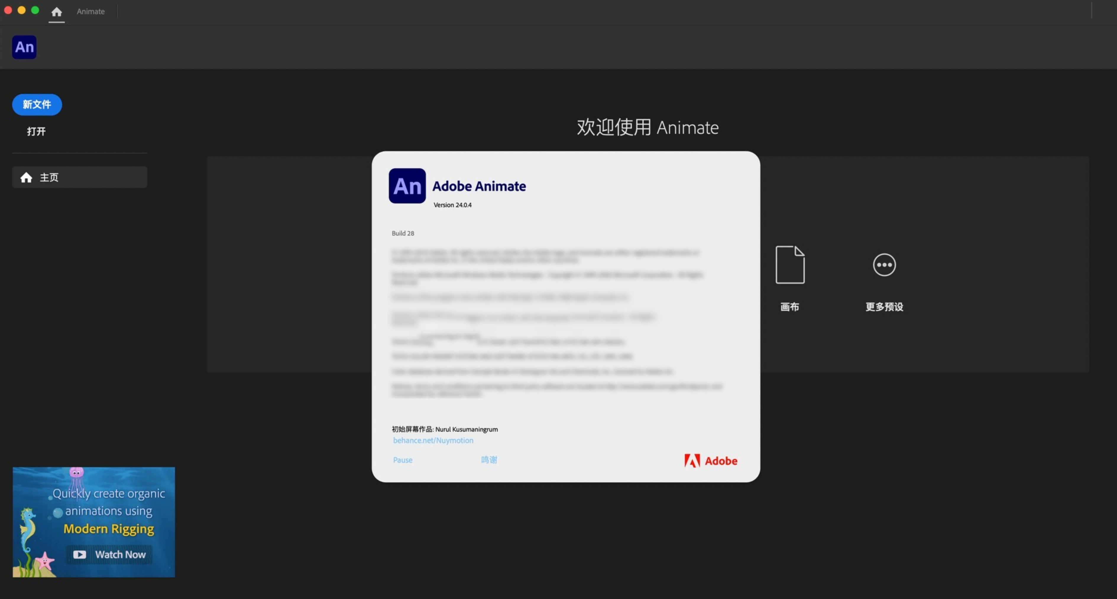 Adobe Animate 2024 for Mac v24.0.4 中文激活版 intel/M1通用 (An2024)-1