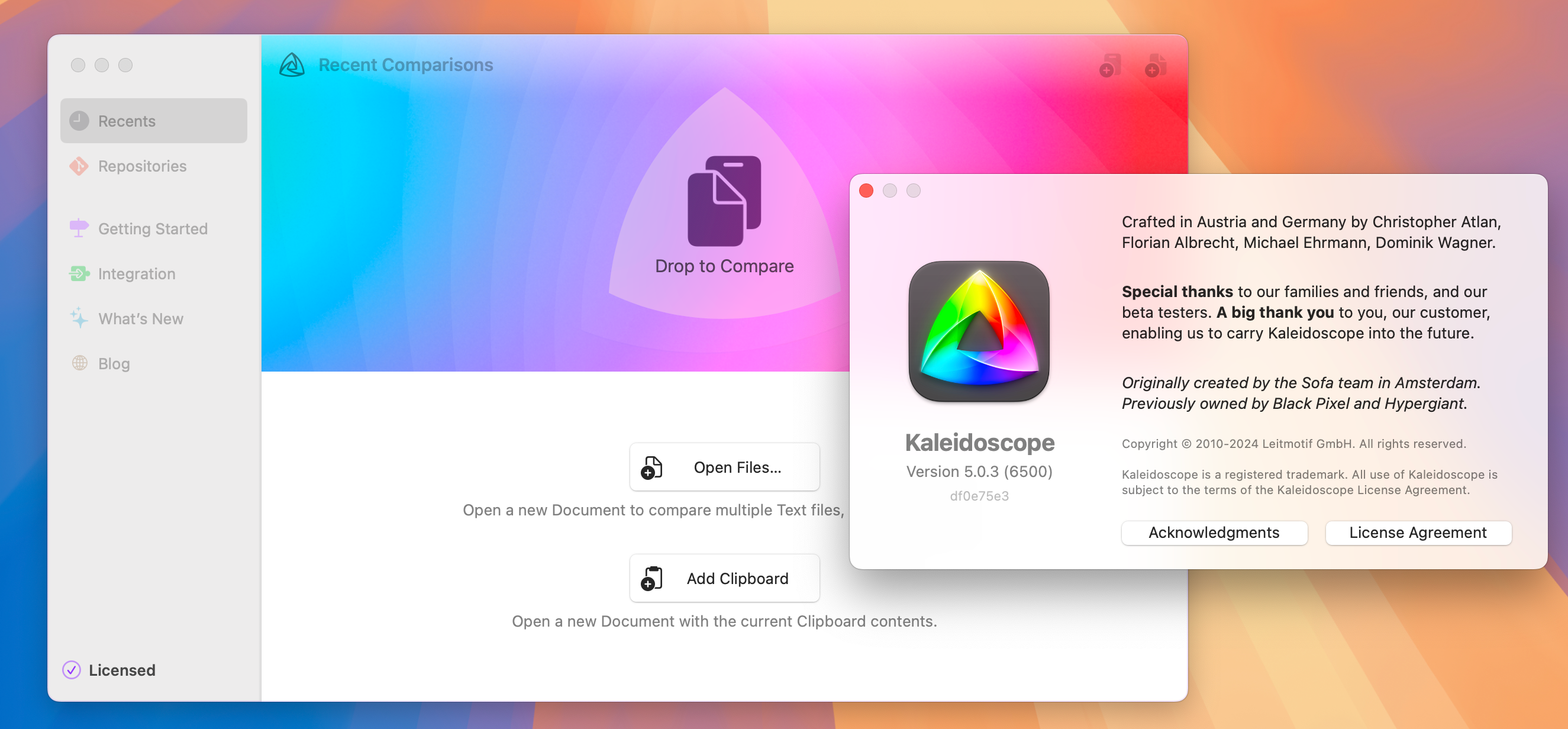 Kaleidoscope for Mac v5.0.3 文件和图像差异对比工具 激活版-1