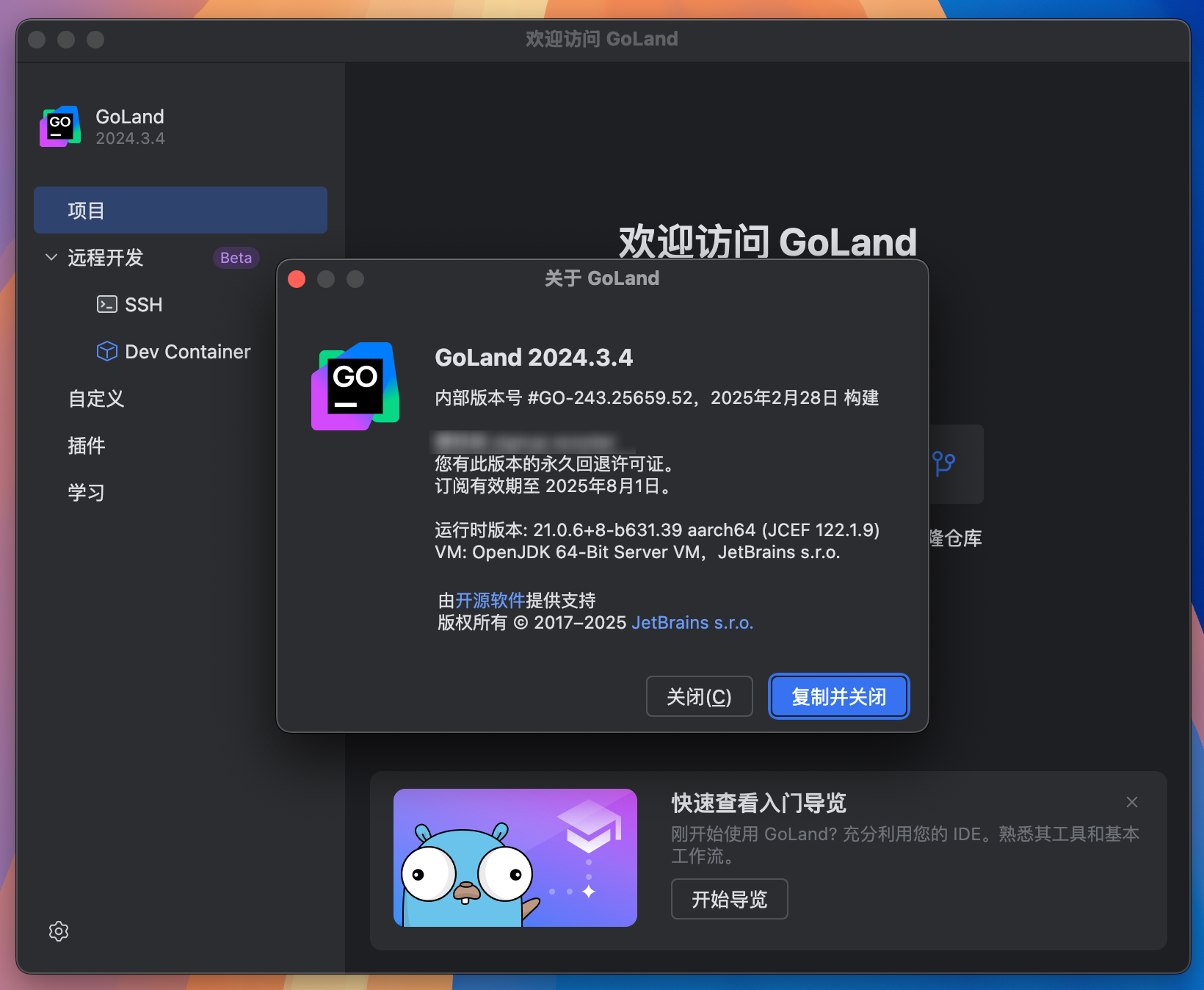 GoLand 2024 for Mac v2024.3.4 中文激活版 GO语言集成开发工具环境GO(intel/M1均可)-1