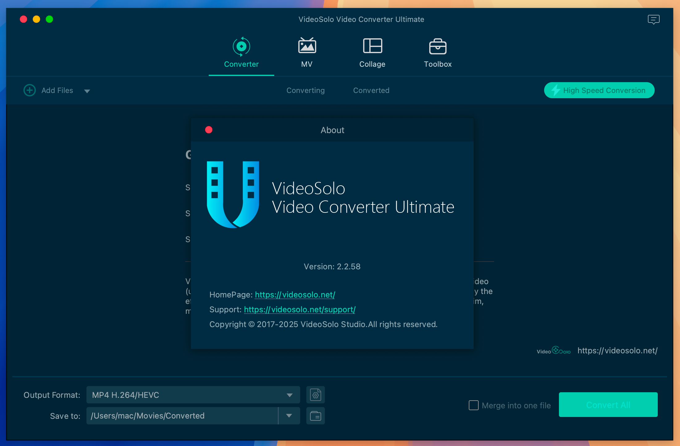 VideoSolo Video Converter Ultimate for Mac v2.2.58 视频转换器 中文激活版-1