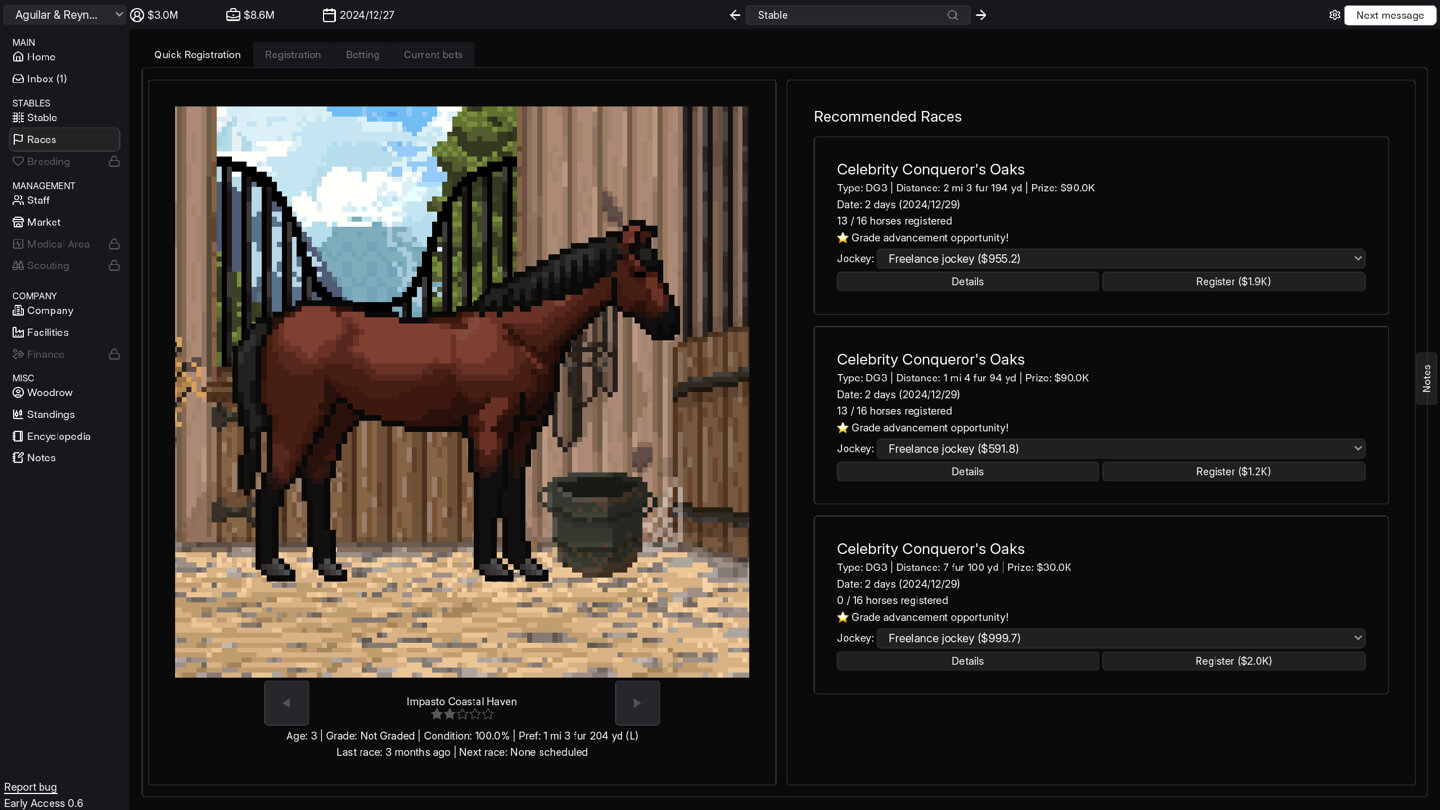 赛马经理 Horse Racing Manager for Mac v0.6.1.4 英文原生版-2 赛马经理 Horse Racing Manager for Mac v0.6.1.4 英文原生版-2