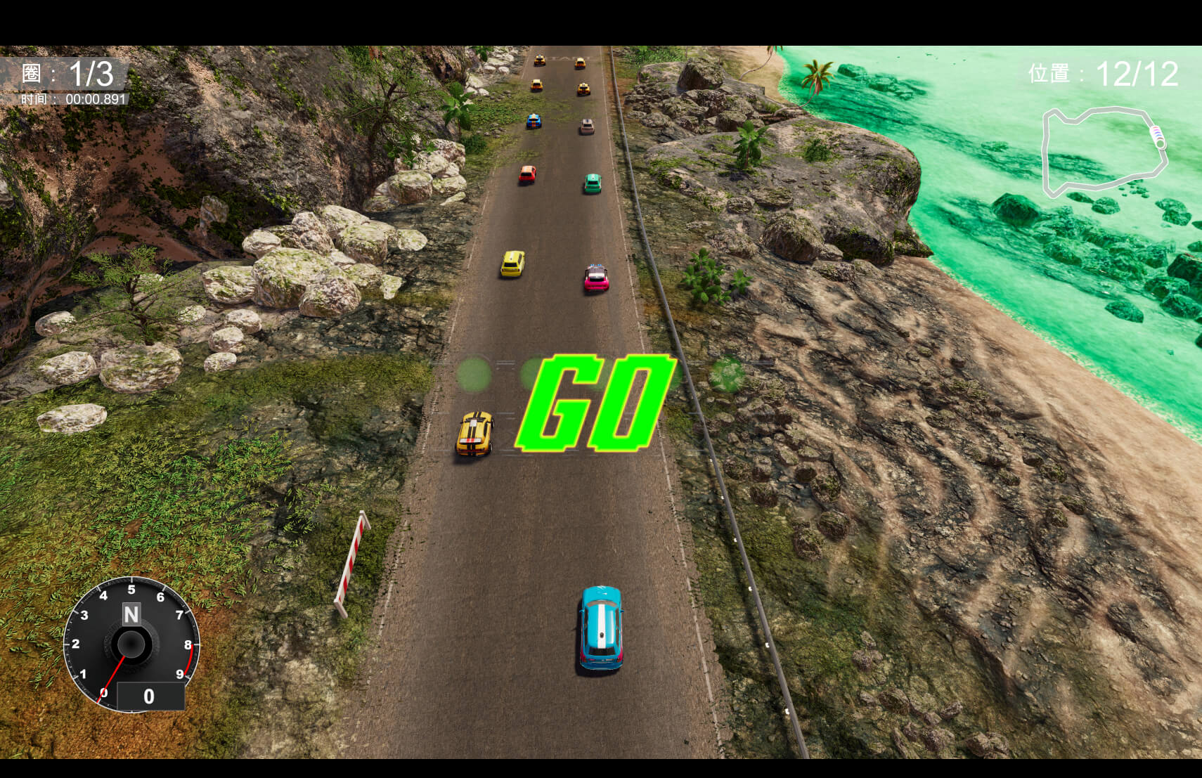 霓虹弯道赛车 Neon Curves Racing for Mac v1.1 中文原生版-2